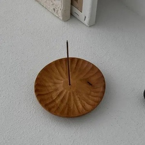 ARTWARE INTERNATIONAL Modern Black Solid Mango Wood Incense <b>Tray</b> Incense Stick Holder Ash Catcher Handmade Aromatherapy Burner - Product Image 2