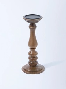 Portavelas de madera tallado a mano en madera de mango - Product Image 6