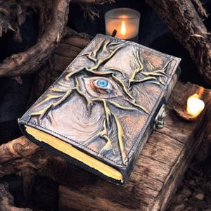 Diario de Cuero con Ojo Turco, Libro de Sombras Vintage, Libro de Hechizos Gótico, Cuaderno de Brujería Inspirado en Hocus Pocus - Product Image 3