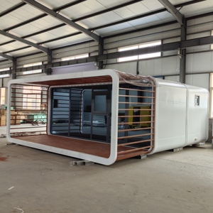Casa Contenedor Modular Prefabricada Portátil para Exteriores, Estructura de Acero de 20 pies/40 pies, Tipo Invernadero/Cabaña, Ideal para Hoteles - Product Image 1