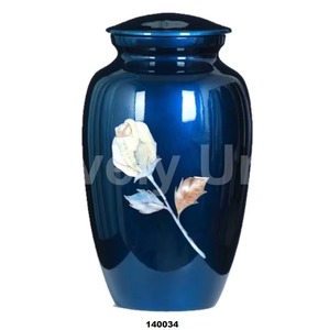 Urne funéraire en saphir pour adulte, taille moyenne, récipient commémoratif pour cendres, design élégant pour souvenir. - Product Image 6