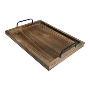 Plateau de service rectangulaire en bois fait main, décoration moderne pour la maison, artisanat de table - Product Image 4