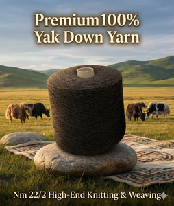 เส้นด้ายขนจามรีมองโกเลียแท้ 100% |   สีธรรมชาติ ไม่ผ่านการย้อม หรูหรา - Product Image 4