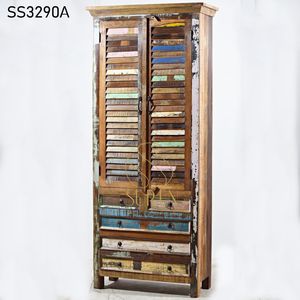 Eco-Friendly Indian Designer Handcrafted Modern Hotel Room Almira Iron Cabinet From Rajasthan Suren Space - Product Image 1