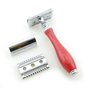 Kounain Rasoir de sécurité professionnel à double tranchant avec manche en bois naturel Durable et durable pour hommes et femmes en bleu - Product Image 4