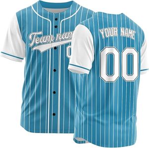 Impression personnalisée par sublimation du nom et du numéro de l'équipe, 100% polyester, chemises de sport antibactériennes courtes pour femmes et hommes, baseball - Product Image 3