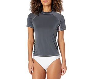 Protège-éruptions cutanées extensibles à manches courtes en polyester/spandex, protège-éruptions cutanées personnalisés bjj pour femmes MMA chemises de sport avec sublimation - Product Image 1
