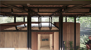 (No 16) Impuesto de exportación 0% Vietnam 41m2 Casa prefabricada elevada 100% Ecológico Personalizado 20FT Edificio prefabricado de lujo gran oferta - Product Image 3
