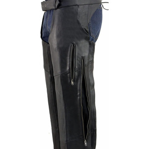 Samroz Sports – Cuissardes en cuir pour hommes, design personnalisable, logo, doublure thermique de haute qualité, poche fendue, fermeture à boutons-pression, pour motards - Product Image 1