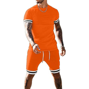 Conjunto de 2 Piezas para Hombre, Fabricante, Pantalones Cortos Cargo de Algodón, Camiseta, Verano, OEM, ODM, Logotipo Personalizado, Venta al Por Mayor - Product Image 1