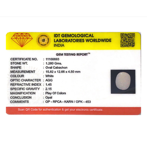 Ethiopian Fire Opal 6.4 Carat Oval Cabochon Loose Gemstone for Fine Jewelry - Product Image 4