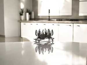 Bird Design Metal Napkin Holder – Handmade Black Tabletop Tissue Holder, Decorative <b>Kitchen</b> & Dining Room Table Decor - Product Image 5