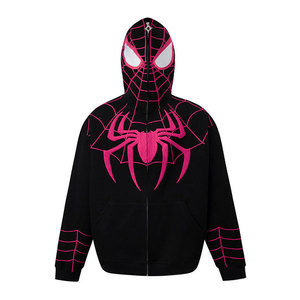 Sudadera con Capucha y Cremallera Completa Wearpex, Bordada con Spider-Man, Estilo Urbano, 100% Algodón, 400g, para Hombre y Mujer - Product Image 4