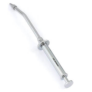 Outil chirurgical en acier inoxydable Pistolet de transport d'amalgame de haute qualité Porte-pistolet à amalgame Angle de courbe dentaire Dentisterie de base - Product Image 2