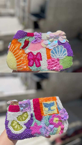Sac à bandoulière traditionnel fait main brodé et perlé pour femme avec des broderies complexes et de magnifiques travaux de couture - Product Image 5