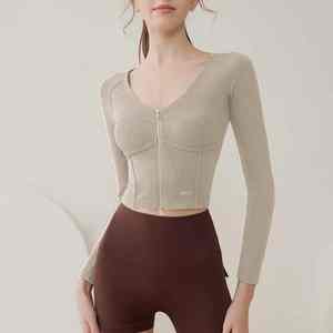 Chaquetas Deportivas Multicolores, Transpirables, con Cierre, Ligeras, con Bolsillos, para Correr, Yoga y Ejercicio - Product Image 1