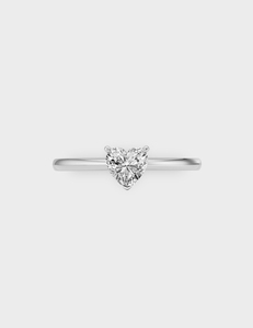 Anillo de Compromiso Solitario con Diamante Cultivado en Laboratorio de 1.25 CT en Forma de Corazón, Oro de 14K, para Mujer - Product Image 3