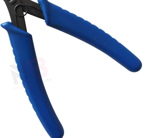 Pinzas Profesionales para Extensiones de Cabello con Herramientas Multifuncionales Sostenibles para Extensiones de Cabello con Mango Metálico Azul - Product Image 5