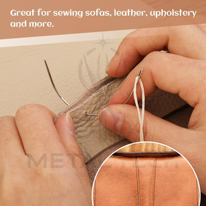 C-Type Curved Hair Extension <b>Needles</b> Set with Flower Loop <b>Threaders</b> High Strength Weft Sewing Tools for Salon Supply - Product Image 3