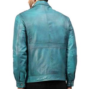 Veste en cuir pour motard pour homme de qualité supérieure, sur mesure, en gros, avec col montant, avec votre logo - Product Image 4