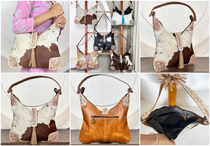 Nuevo Bolso de Hombro de Cuero Vacuno de Lujo, Estilo Western, Bolso Tipo Hobo con Herrajes, para Mujer, Moderno, de Gran Capacidad, para Compras - Product Image 3