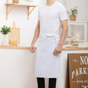 Delantal de cocina de lona de algodón personalizado para chef, restaurante, cocina, con bolsillos duraderos para trabajo y detección de agujas, OEM - Product Image 2