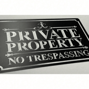 CIFbuy Cartello di avvertimento per esterni in metallo riflettente resistente alle intemperie, 12x8 pollici, proprietà privata, divieto di accesso, per uso in giardino e prato (TikTok) - Product Image 2