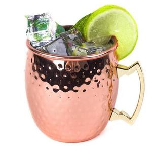 Gift Ideas Hot Selling 100% Copper Moscow Mule <b>Mug</b> With Brass handle Hammered Design For Event Party Use Table Decoration - Product Image 6
