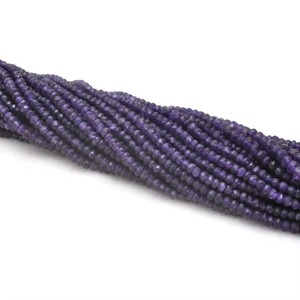 Natural Purple Amethyst Rondelle Beads Wholesale Price Bulk 4MM 4.5MM Faceted <b>Spacer</b> Gemstone Beads Strand For Jewelry Making - Product Image 5