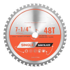 Lama per Sega Circolare da 7 1/4 Pollici con 48 Denti Affilati in Lega, Attacco da 5/8 Pollici per Taglio di Metalli di Precisione, Diametro 184mm, Lunghezza 6mm - Product Image 6