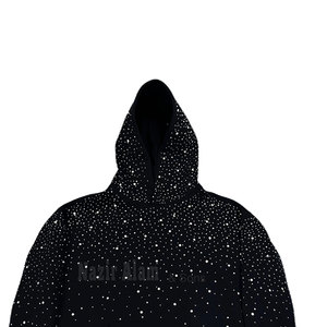 Sweat-shirt à capuche pour homme avec strass, tendance, scintillant, décontracté, pour les soirées, respirant, léger, confortable, streetwear quotidien - Product Image 5