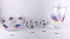 แก้วน้ำพลาสติกดีไซน์เพชร ทนทาน ไม่แตกหัก สำหรับงานแต่งงานและใช้ในบ้าน - Product Image 6