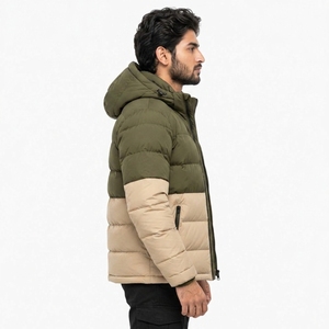Veste matelassée décontractée pour homme, légère, matériau matelassé, rembourrage chaud, coupe confortable, fermeture éclair intégrale, pour tous les jours, en plein air - Product Image 3