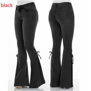 Jeans Rectos de Pana de Alta Calidad para Mujer, Personalizados, de Poliéster/Algodón, Lavados, Ecológicos, Transpirables, Antiarrugas, para Exteriores - Product Image 4