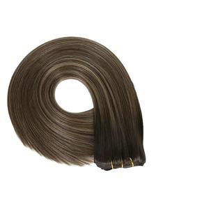 Clip Ins Single Donor Hair Tape Tip Ins Extensions Raw Hair Super Double Drawn Virgin Hair Bone Straight - Product Image 2
