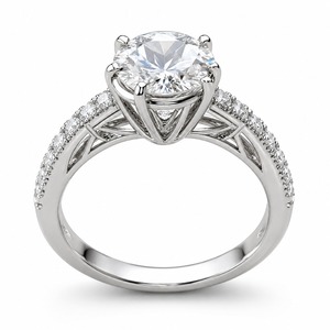 Anillo de Compromiso Roy Diamond con Diamante Clásico de Corte Brillante, Plata 925 con Baño de Rodio, Engaste de Garras, Joyería para Mujer, Certificado IGI - Product Image 5
