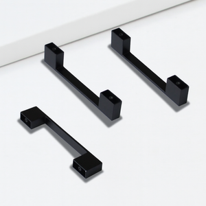 Factory Direct Modern Minimalist Zinc Alloy Square Bar Cabinet Handle Matte <b>Black</b> Drawer Pull for Kitchen Bathroom Furniture - Product Image 2