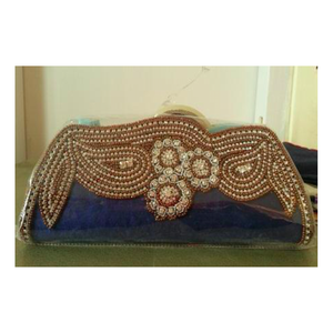 Elegante Bolso de Mano para Mujer con Cuentas de Cristal y Acabado Satinado, Perfecto para Fiestas y Bodas, Diseño Elegante - Product Image 1