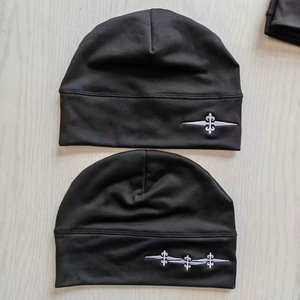 Gorro de Lana Negro con Logotipo Personalizado para Hombre y Mujer, Gorra Elástica para Deportes, Running, Gimnasio, Ciclismo, para Todas las Temporadas, OEM - Product Image 4