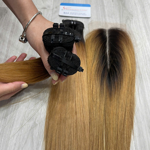 Cheveux naturels bruts, lisses comme des baguettes, en trame, double épaisseur, couleur naturelle, cheveux humains vietnamiens - Product Image 5