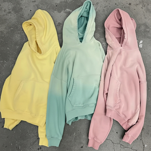 Nesta Sports Wholesale Custom <b>Lightweight</b> <b>Hoodie</b> 400G French Terry Cotton 480G Vintage Distressed Acid Wash Unisex - Product Image 6