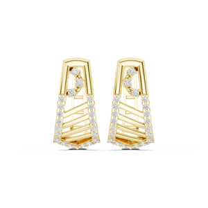 Eversoft Jewels Pendientes de aro con punta chapados en rodio negro mate de 14 quilates - Product Image 4