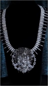 Collar de Lujo con Colgante de Piedra Moissanita en Forma de Lágrima e Infinito, Estilo Hip Hop Rock para Mujer - Product Image 2