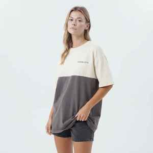 T-shirt ample à blocs de couleur pour femme Hawk Eye, manches courtes, col rond, coupe ample, 100 % coton, décontracté, respirant, en jersey, pour l'été - Product Image 1