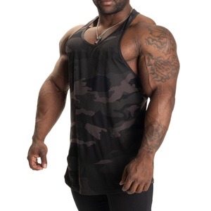 Camiseta Deportiva sin Mangas con Camuflaje para Hombre, Cuello en V, Transpirable, Tejida, Informal, de Verano, Material de Algodón y Poliéster, Ropa Deportiva - Product Image 3
