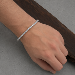 Bracelet tennis classique hip-hop en moissanite taillée pour femme, en argent sterling 925 plaqué or/argent, entièrement serti, bijoux de luxe en gros - Product Image 4