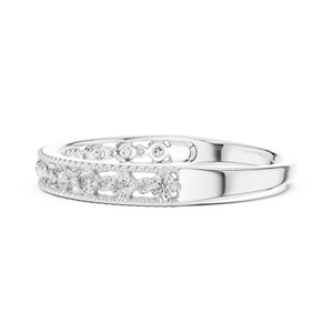 CLASSY WOMEN'S LAB GROWN DIAMOND <b>RING</b> SET 18KT SOLID WHITE GOLD RHODIUM PLATED ENGAGEMENT PARTY/WEDDING/GIFT GLAM EVERYDAY - Product Image 3