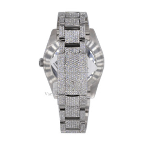 Reloj de Pulsera Mecánico de Lujo de Acero Inoxidable para Hombre, Alta Calidad, Analógico, con Cristal de Diamante Moissanita, Estilo Hip Hop 100 - Product Image 2