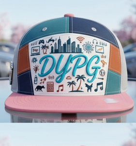 หมวกแก๊ป Snapback สำหรับผู้ชายและผู้หญิง หมวก Snapback ปักลาย 3 มิติ ออกแบบเองได้ สำหรับกอล์ฟ ดีไซน์สีสันสดใส ขอบสีชมพู - Product Image 1