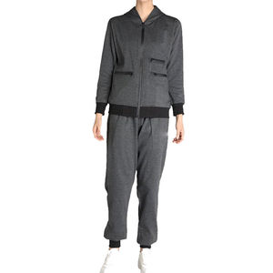 Conjunto deportivo de lana para mujer, traje de invierno para deportes, venta al por mayor, ropa de gimnasio para damas, conjunto de chándal, marca personalizada, OEM, ODM - Product Image 1